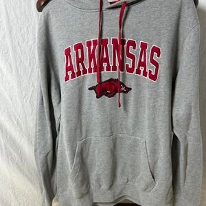 Razorbacks Hoodie Mens‎ Large Gray University of Arkansas Hogs sweatshirt Sports